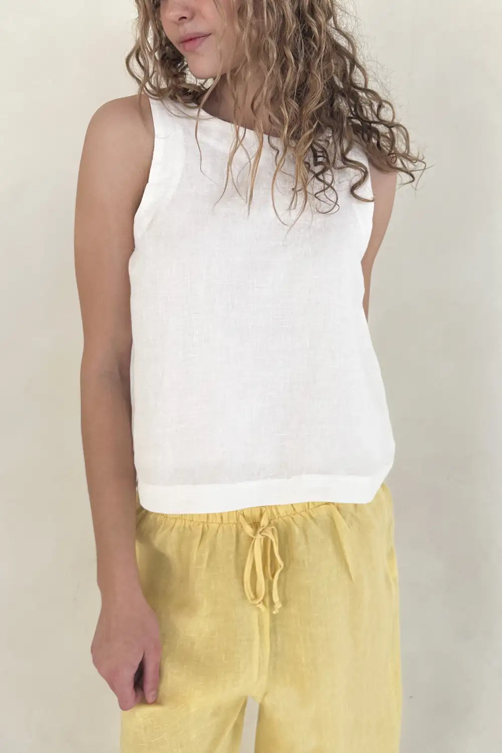 Quiet Detail Soft Linen Blend Top