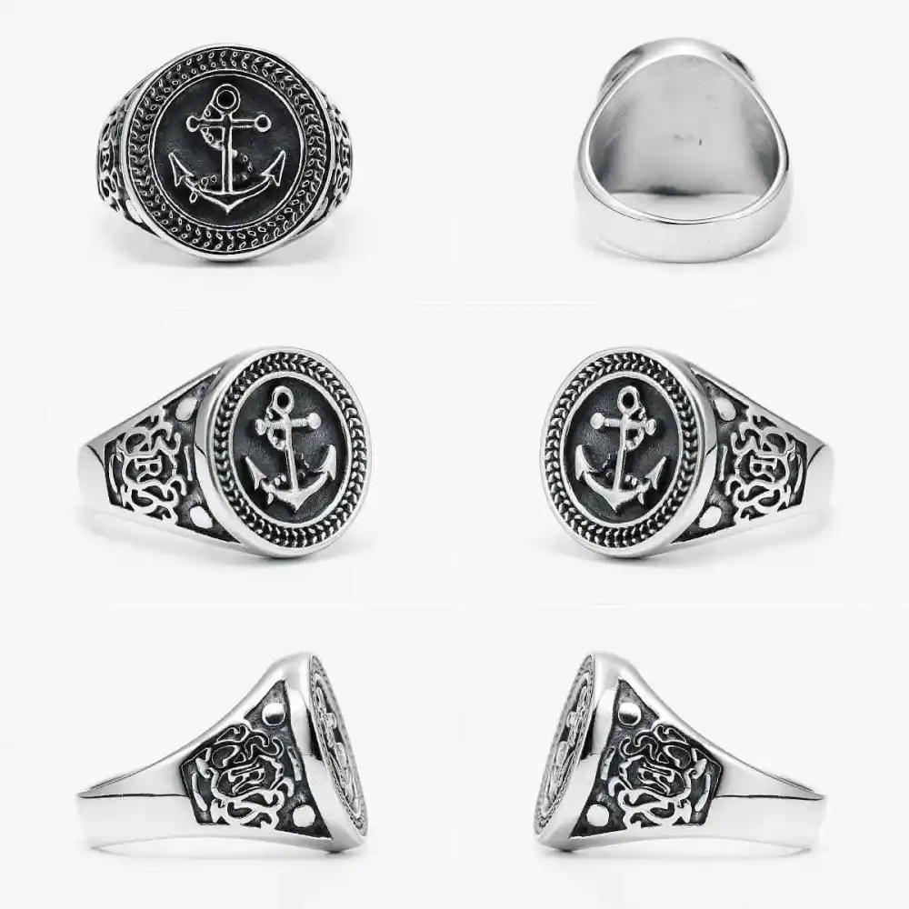 Men's Round Anchor Ring