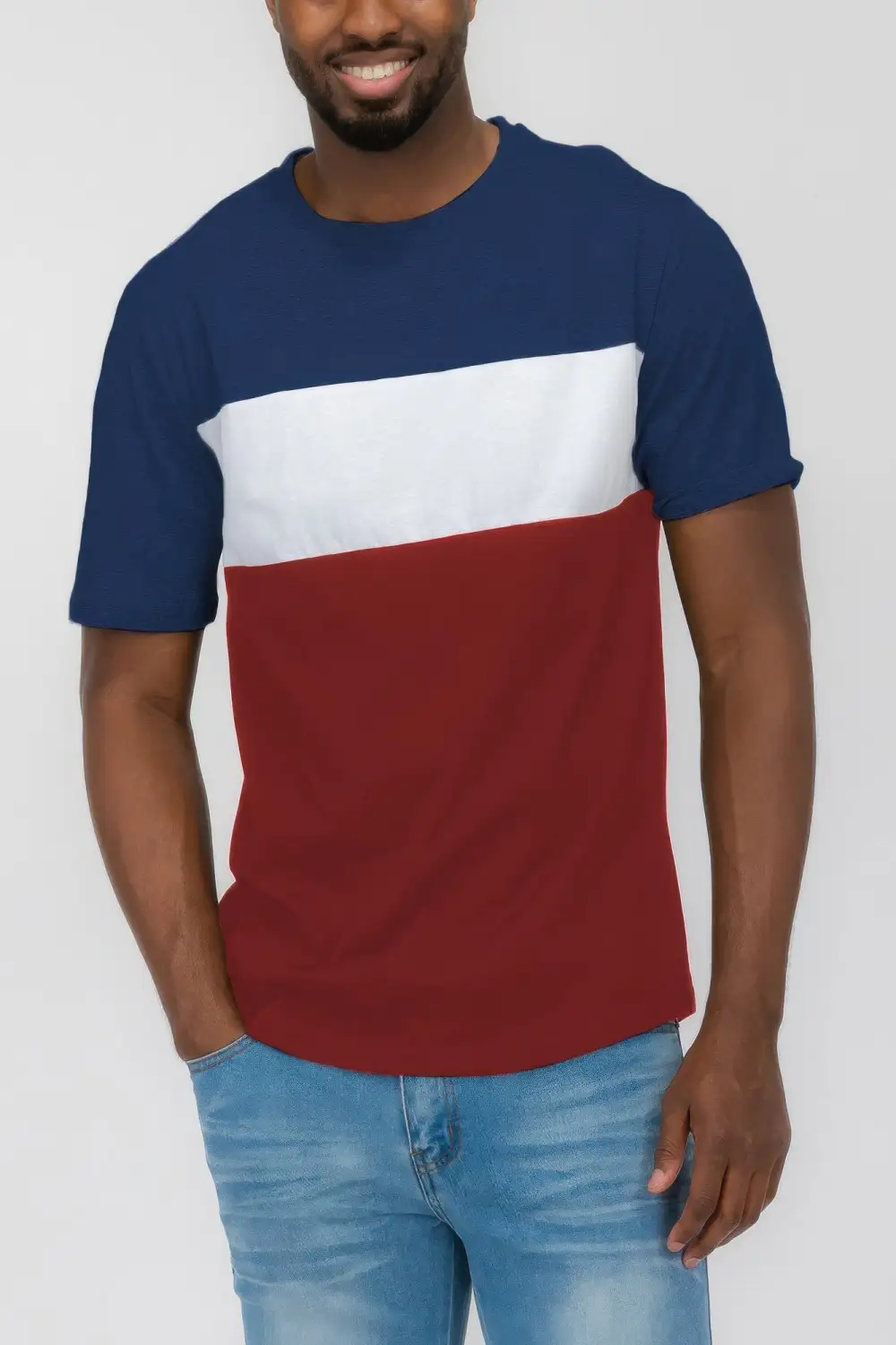 Men's Color Block Short Sleeve T-Shirt