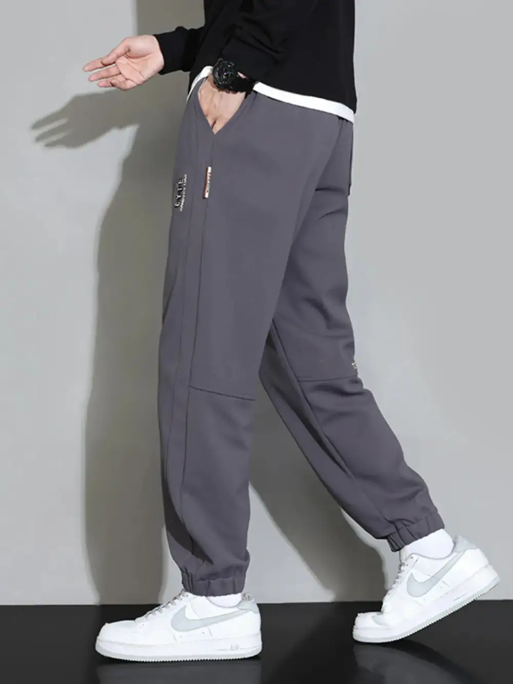 Men's Plus Size Casual Jogger Pants with Drawstring
