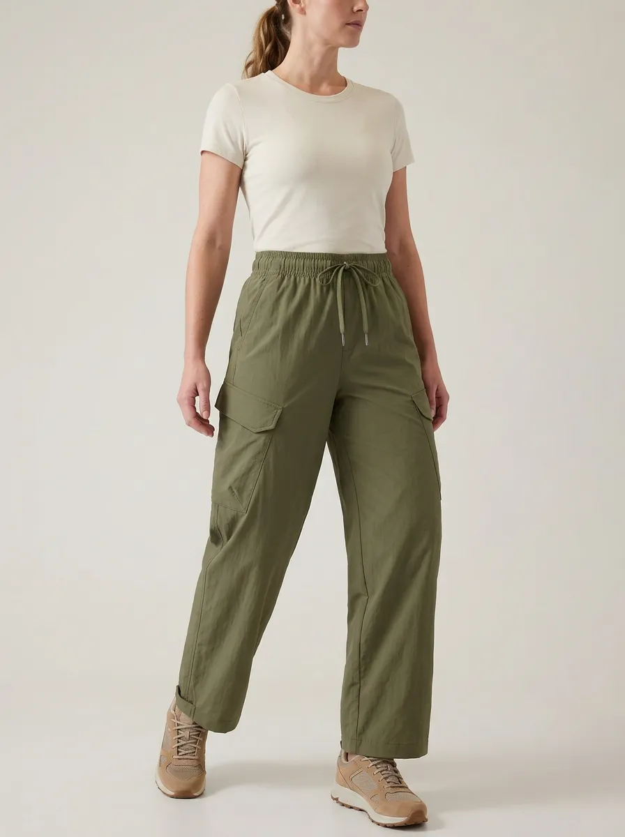 Women's Boho Inspired Cargo Graphic Cargo Work Pants