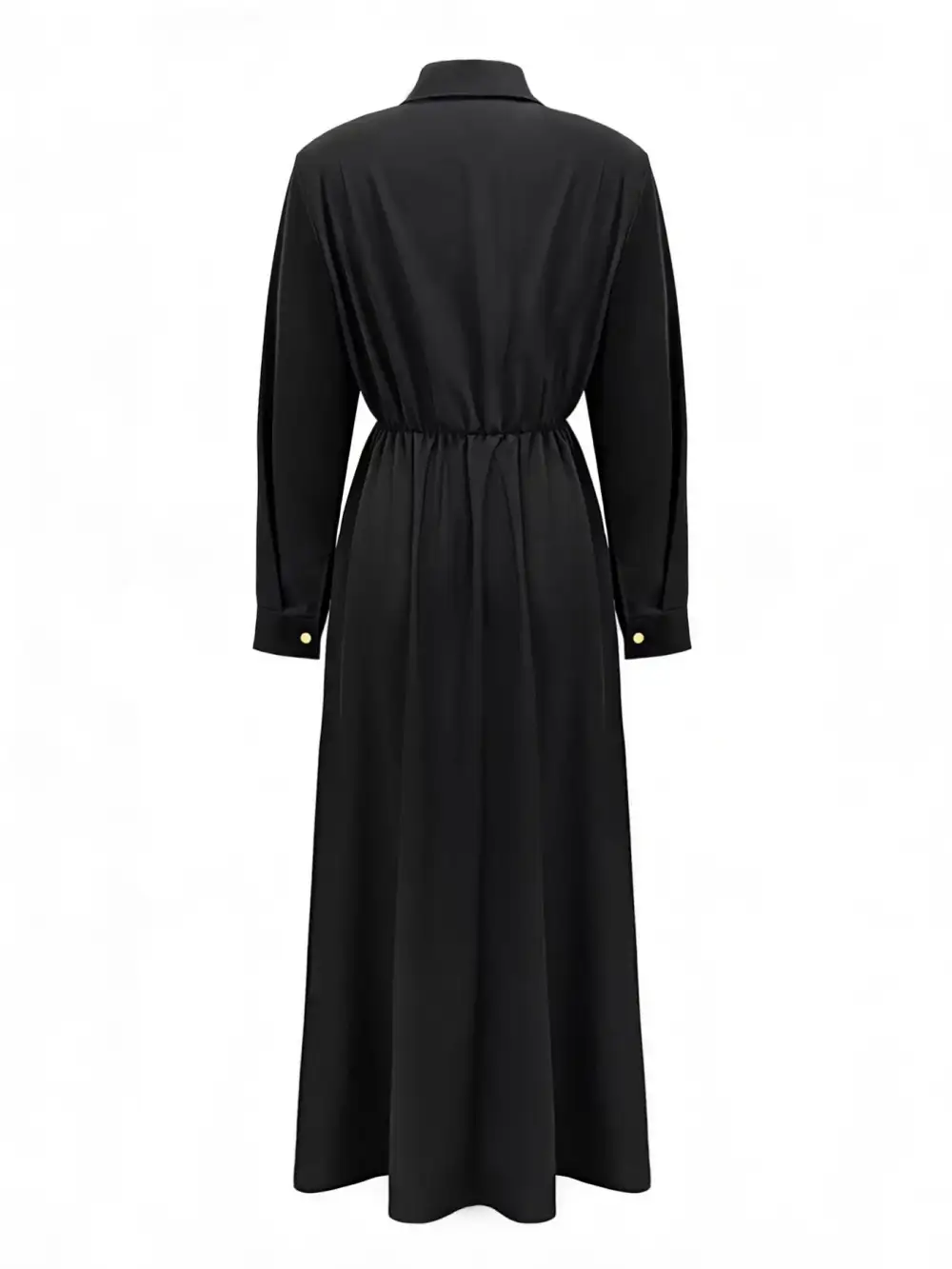 Button Front Long Sleeve Maxi Dress