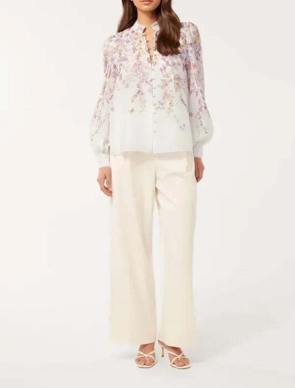 Trim Detail Blouse