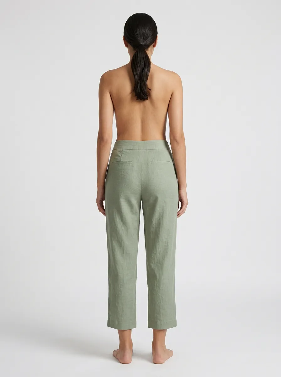 Essential Linen Blend Women's Cropped Pants