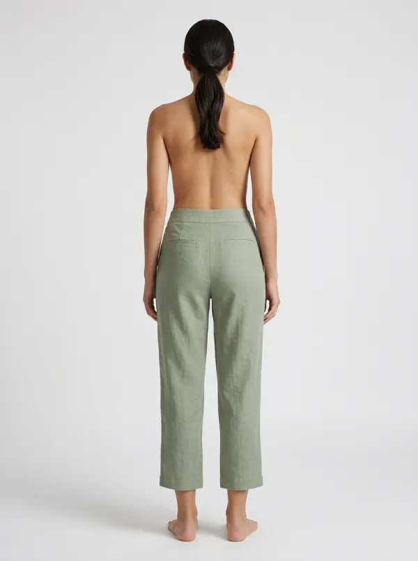 Essential Linen Blend Women's Cropped Pants