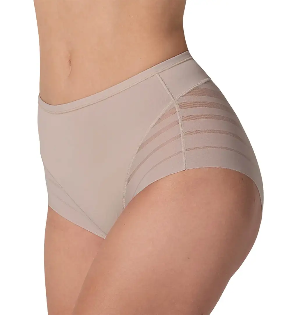 Mid-Rise Lace Cotton Padded Shaping Brief