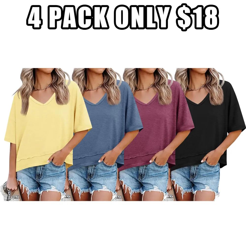 Women's Summer V-neck T-shirt