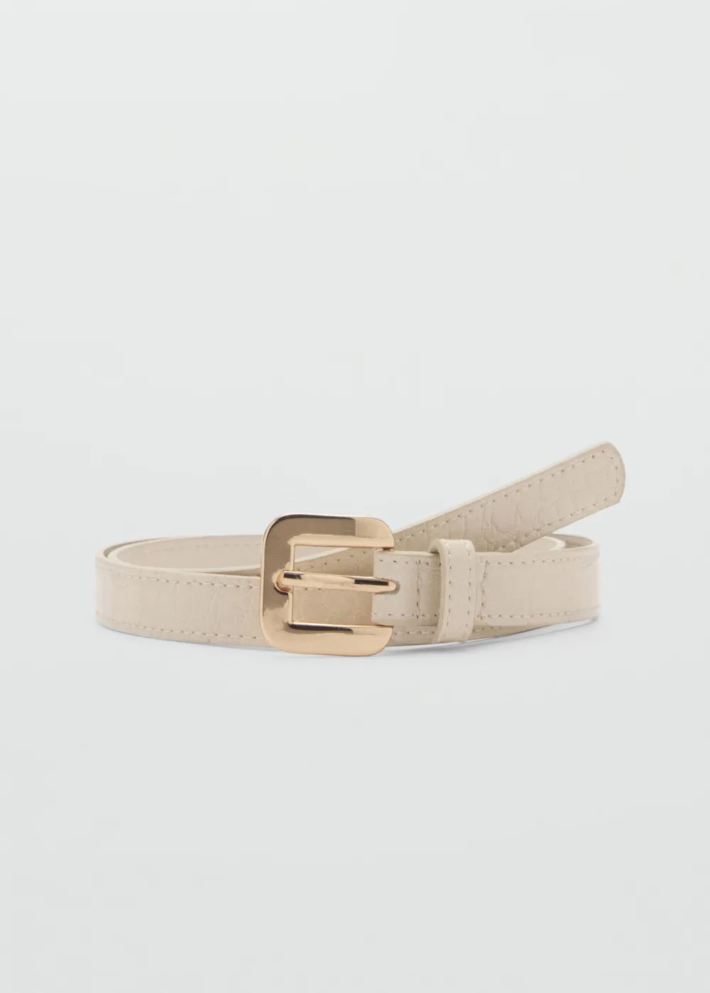 Casual Style Croco Leather-Effect Belts