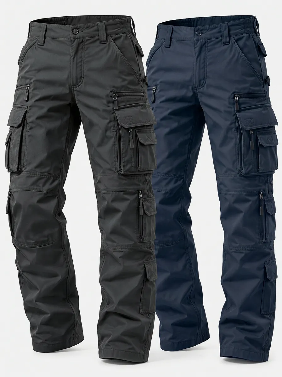 Reliable Zipper Pocket Workwear Trousers Set