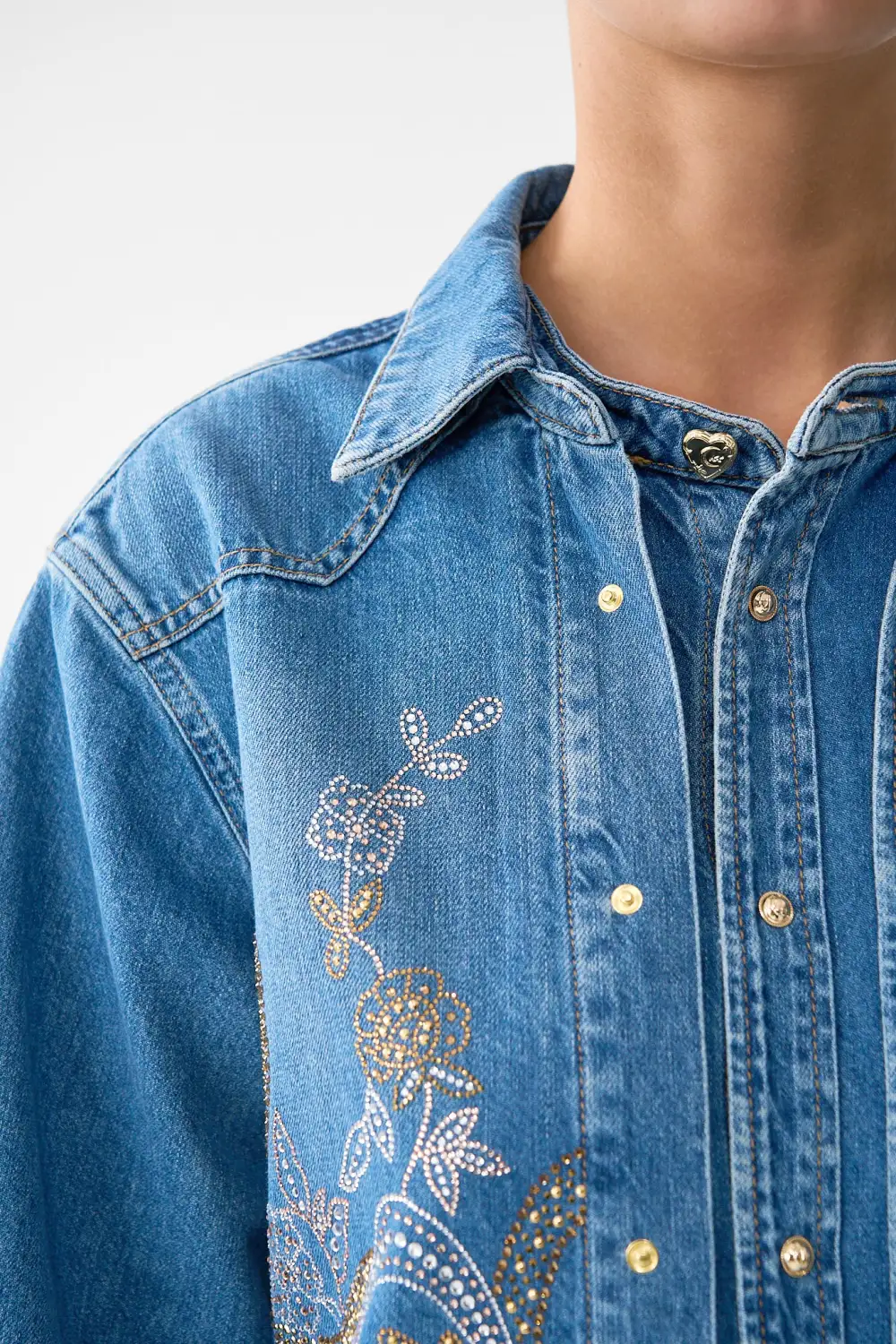 Of Lace Long Line Shirt