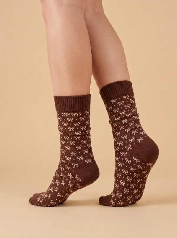 Classic Bow-Detail Casual Socks