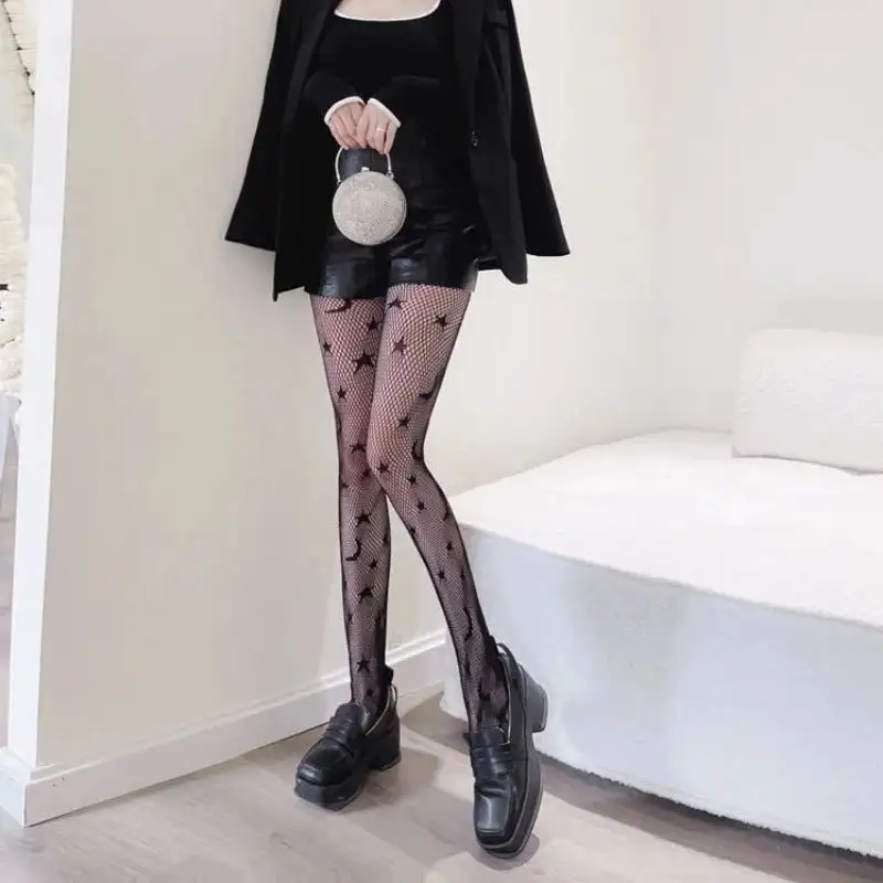 Star Pattern Fishnet Tights