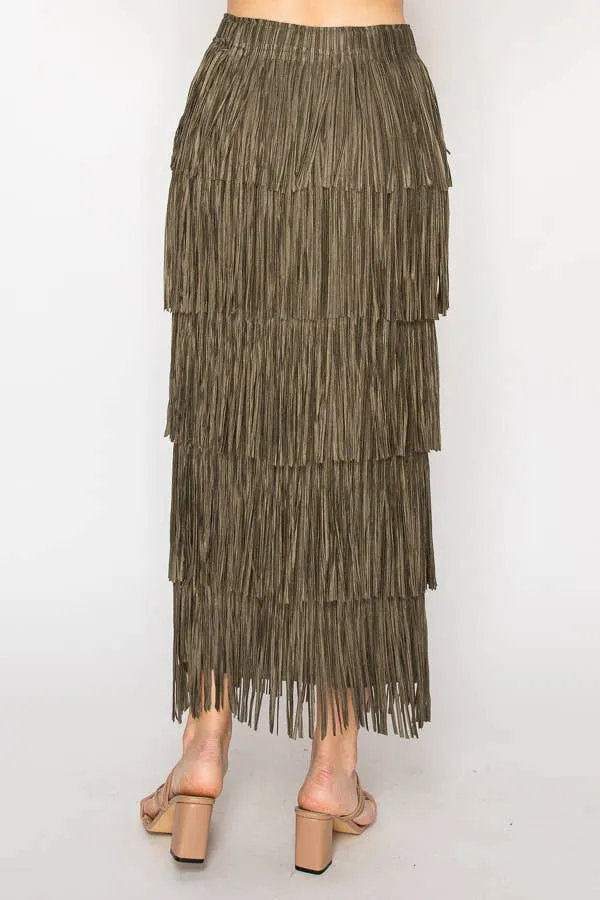 Modern Refined Everyday Fringe Skirt