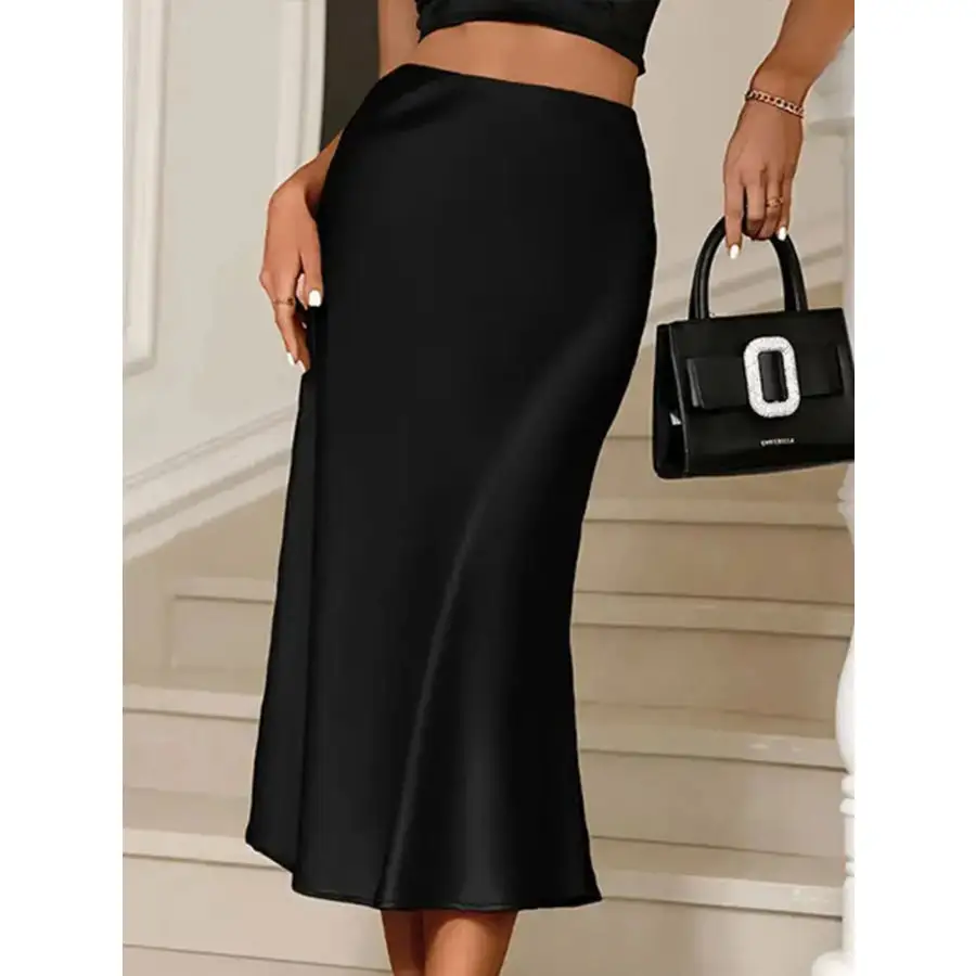 Satin Midi Mermaid Skirt