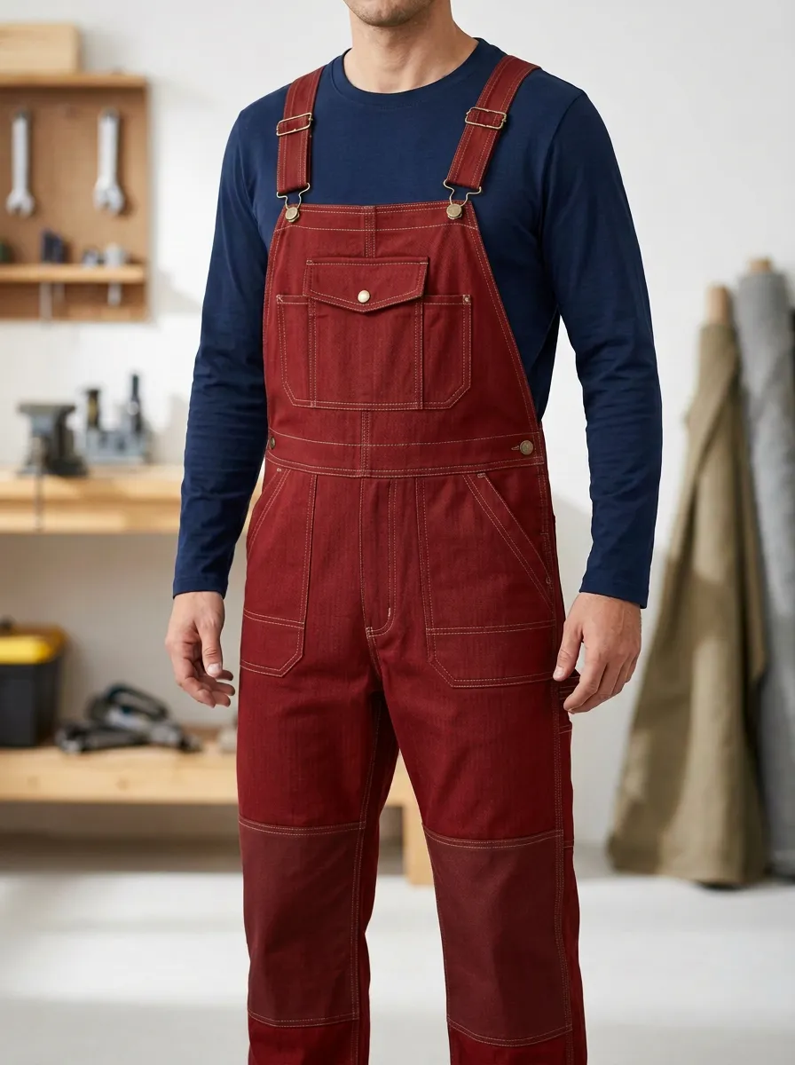 Men's Performance Inspired Multi-Pocket Canvas Bib Work Overalls