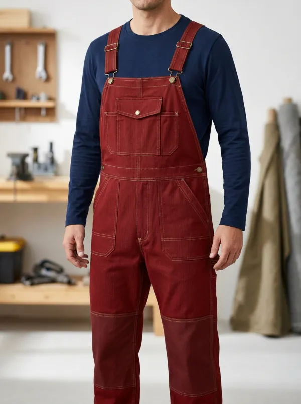 Men's Performance Inspired Multi-Pocket Canvas Bib Work Overalls