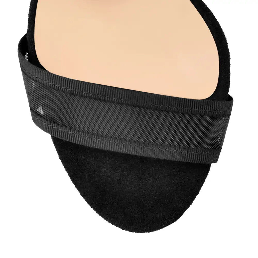 Mesh Strap Stiletto Buckle Strap Sandals