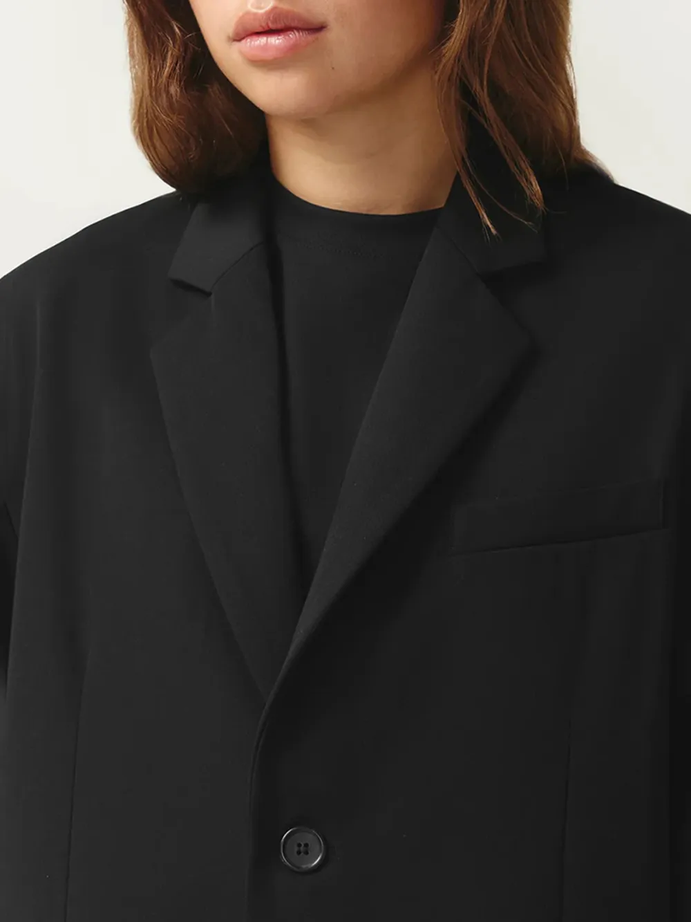 Oversized Slhouette  Boyfriend Style Blazer Black