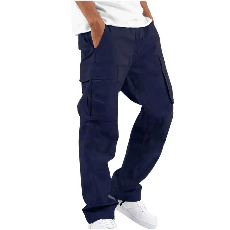 Men's Cargo Pants with Multifunctional Pockets and Relaxed Fit