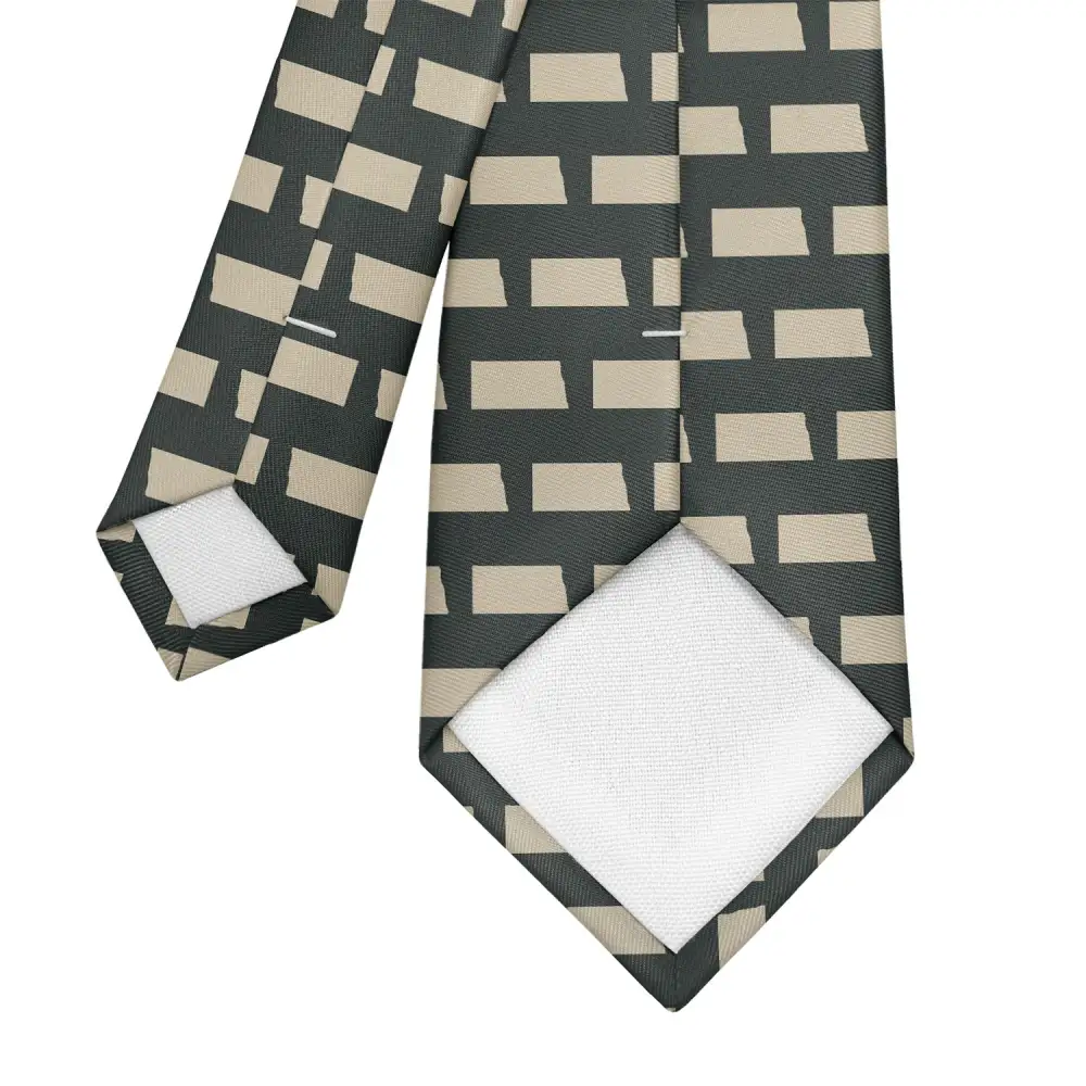 Modern Outline Emblem Arrangement Necktie