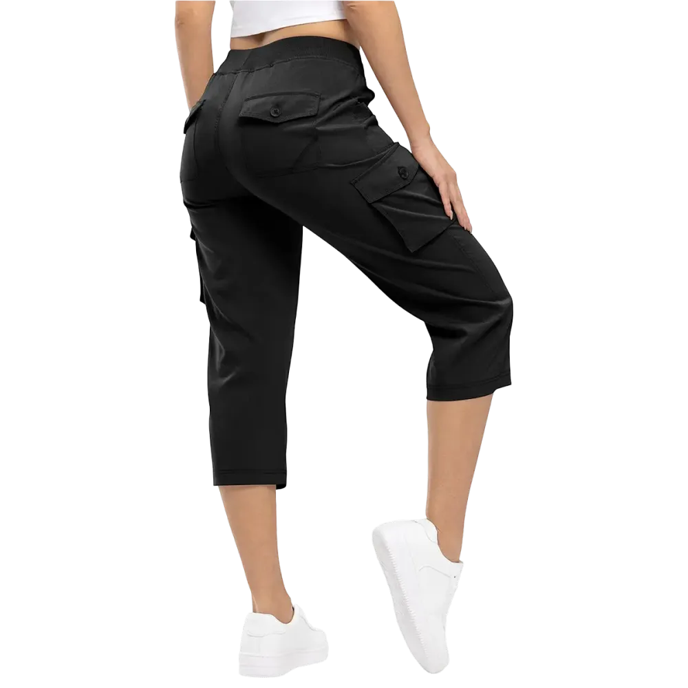 Women's Cargo Pants Plus Size Outdoor Lightweight Capris Casual Trip Loose Shorts