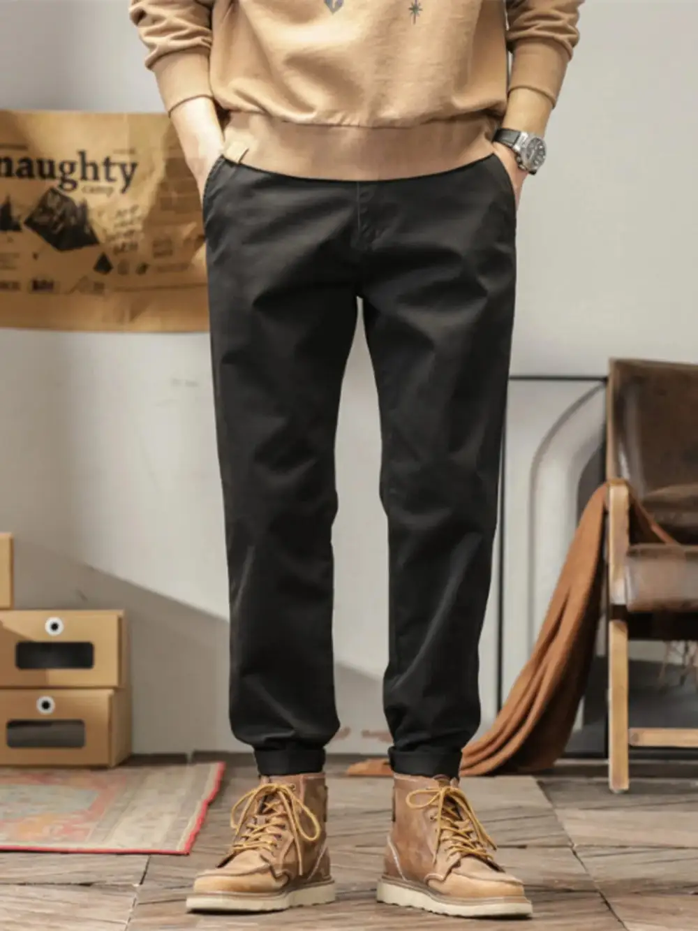 Men's Plus Size Casual Style Slim Fit Ankle