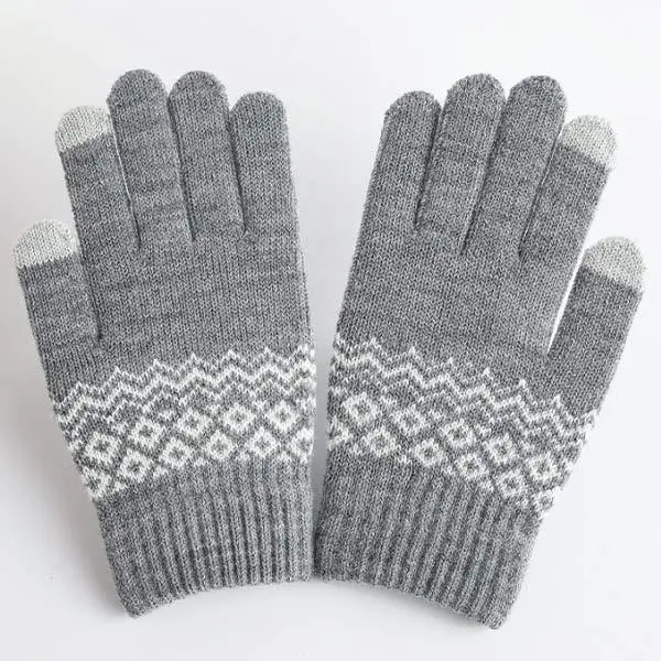 Women'S Touch Screen Knitted Warm Gloves 74603771C