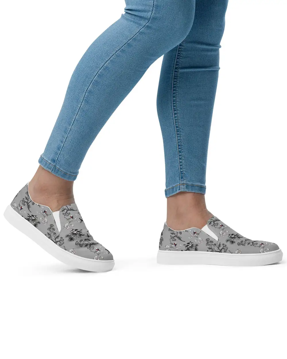 Songbird Print Slip On Shoes