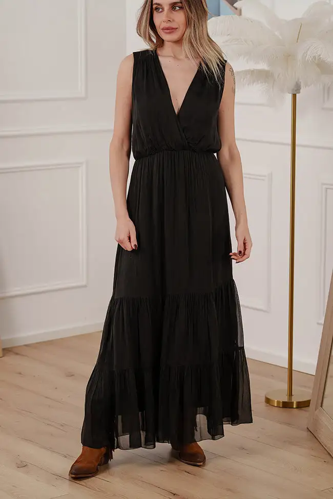 Easygoing Maxi V Neck Dress