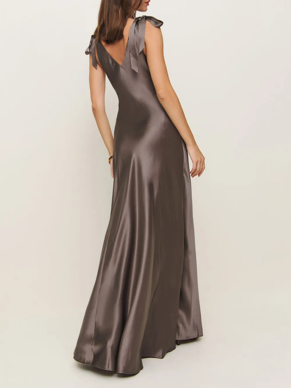 Elegant Style Satin Maxi Dress
