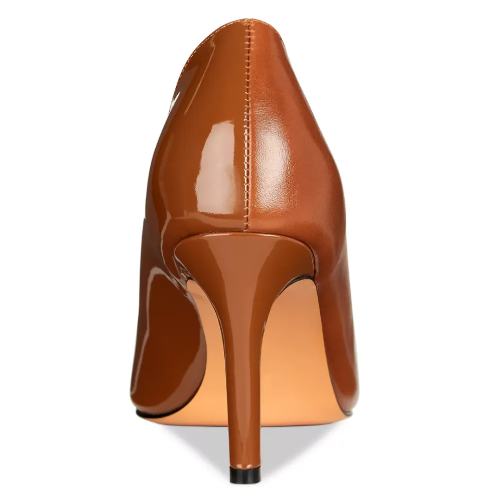 Refined Faux Leather Pointed Toe Stiletto Pumps