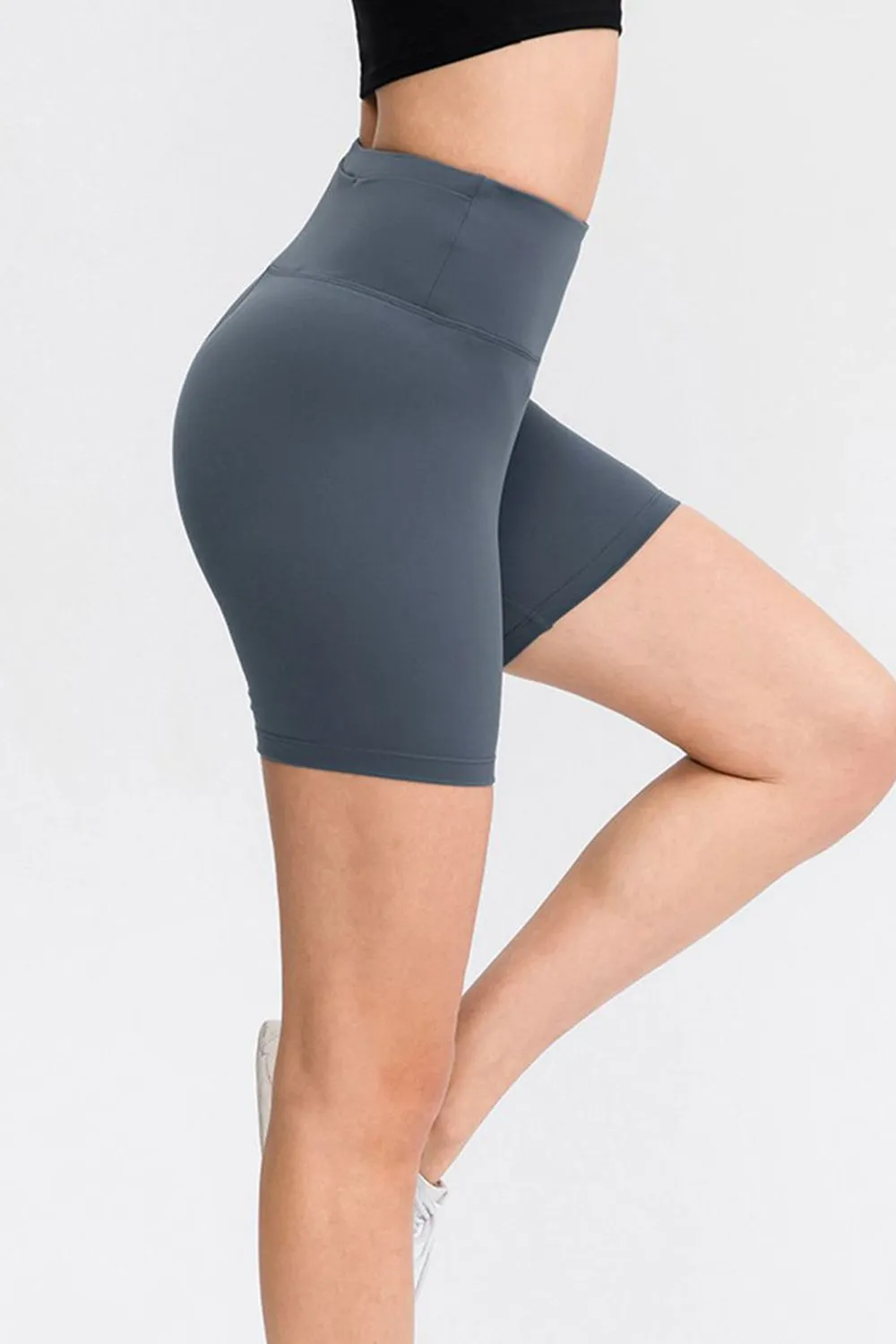 Stretch Wide Waistband Sports Shorts