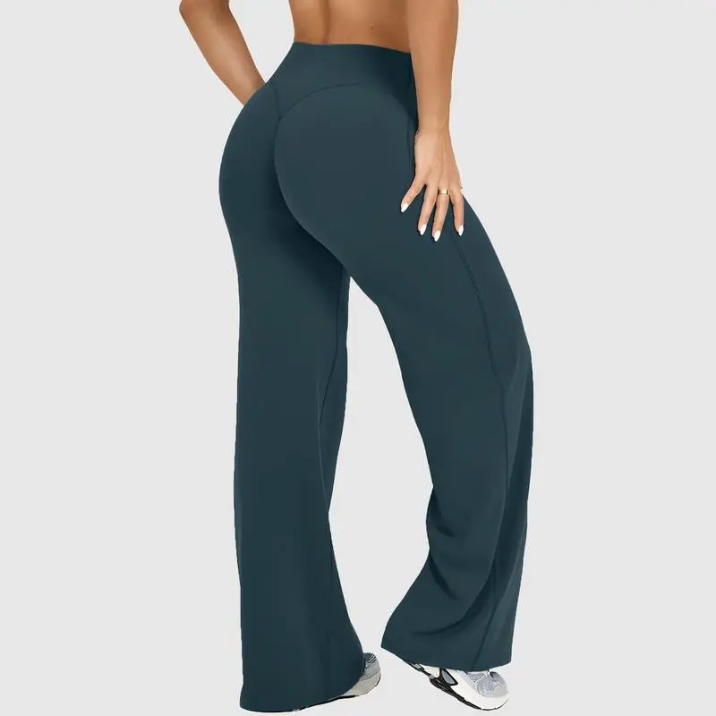 SoftMotion Straight Leg Bottoms Women Workout Leggings Fitness Gym Outdoor Sports Yoga Pants
