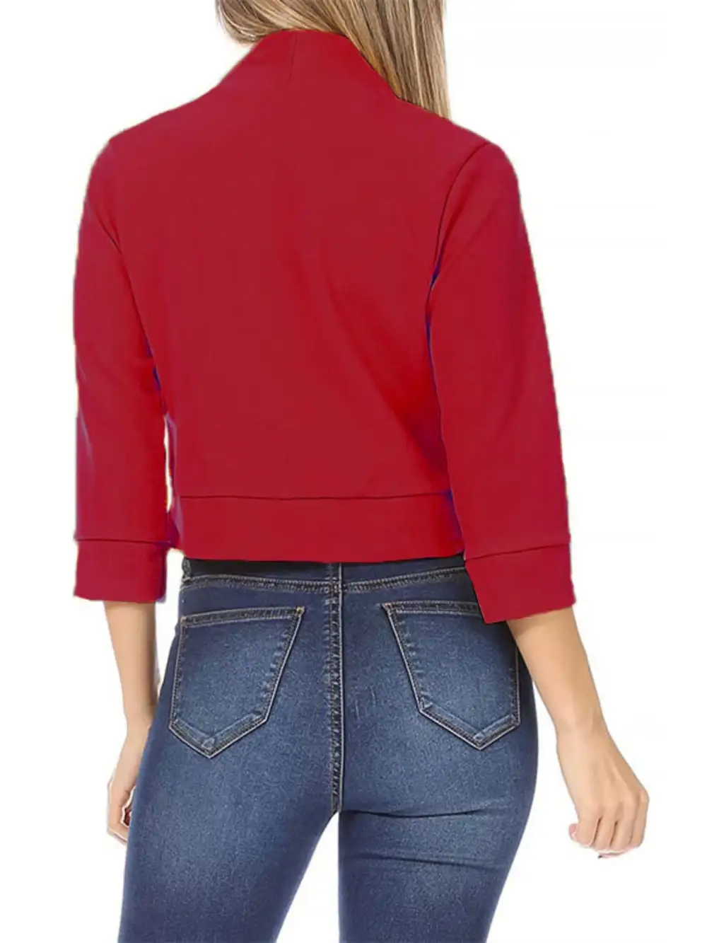 Open-Front Cropped Blazer