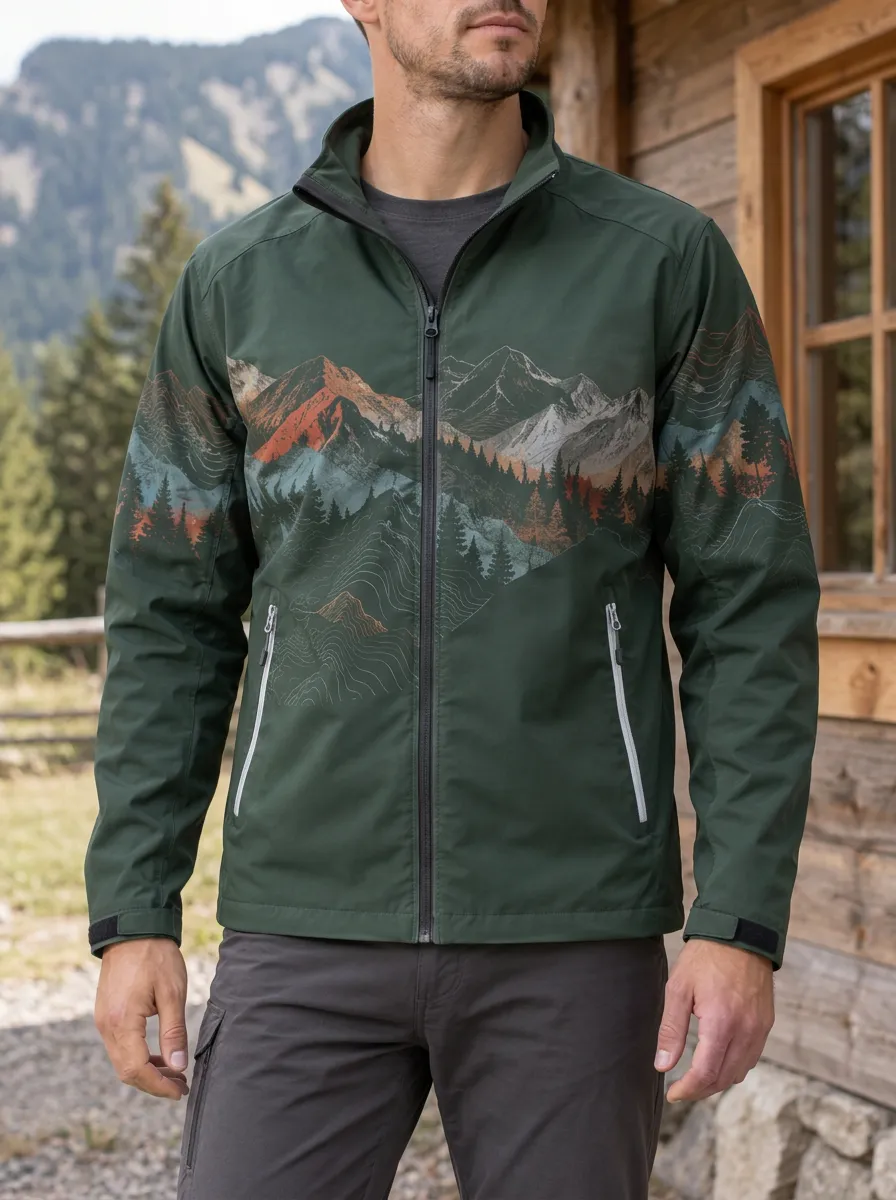 Men's Outdoor Adventure Mountain Forest Rugged Explorer Jacket