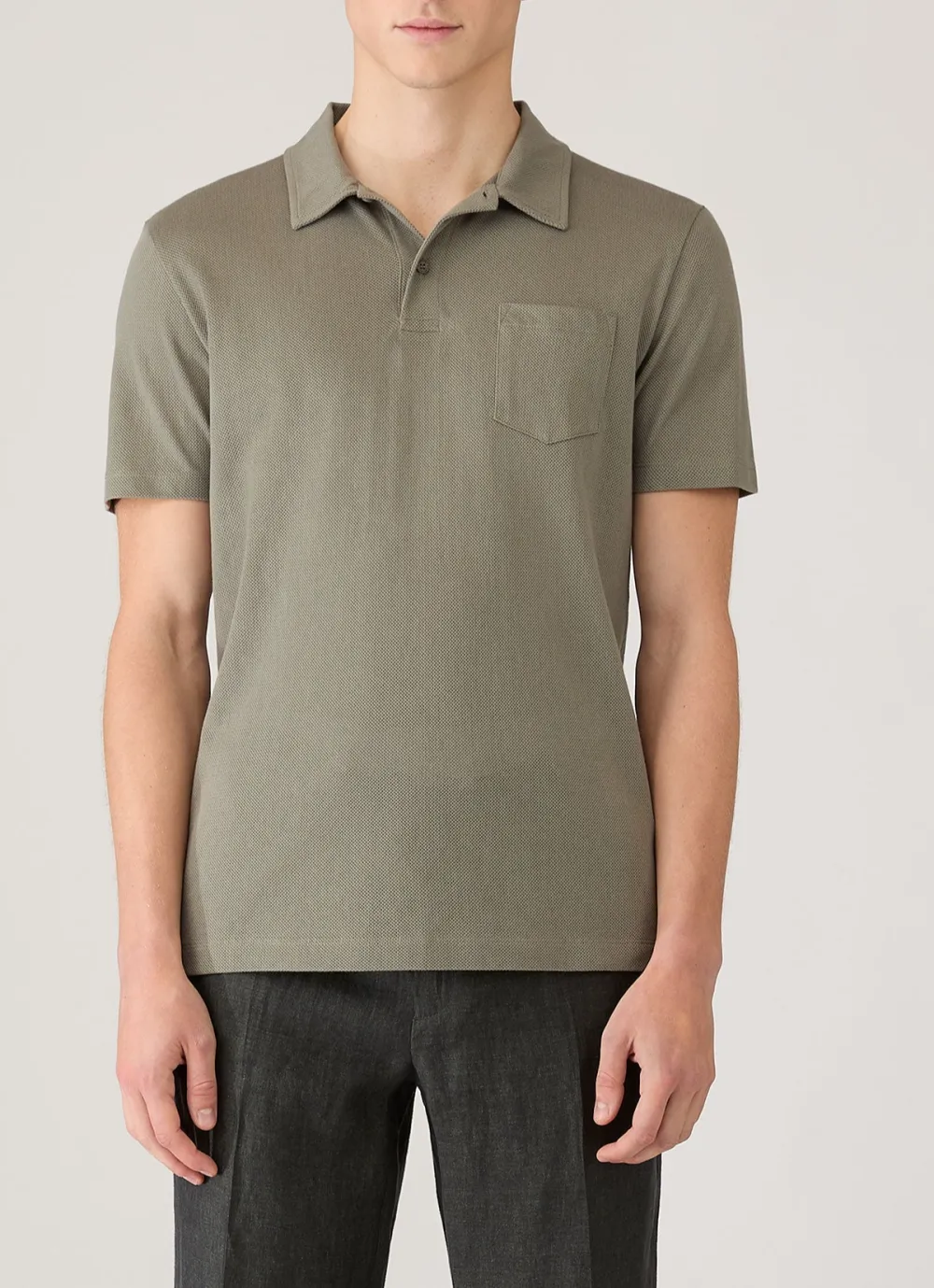 Balanced Everyday Slim Fit Mesh Cotton Short Sleeve Polo Shirt