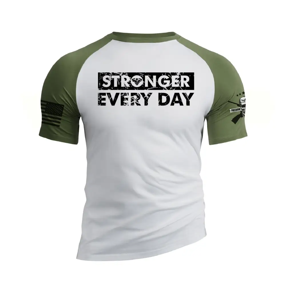 STRONGER EVERY DAY RAGLAN GRAPHIC TEE