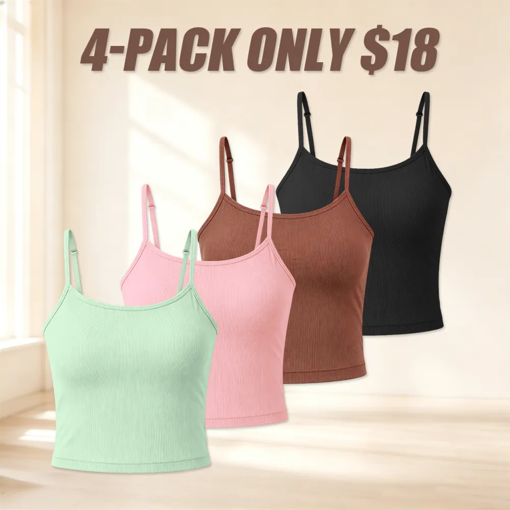 Women's Solid Ribbed Cami Tank Top