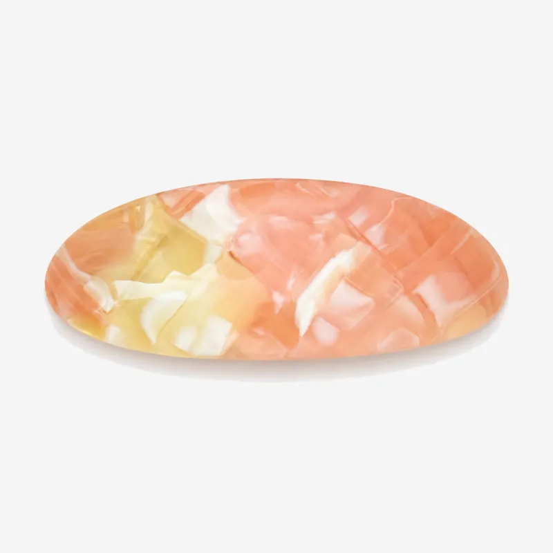 Marbled Oval Barrette Hair Clip