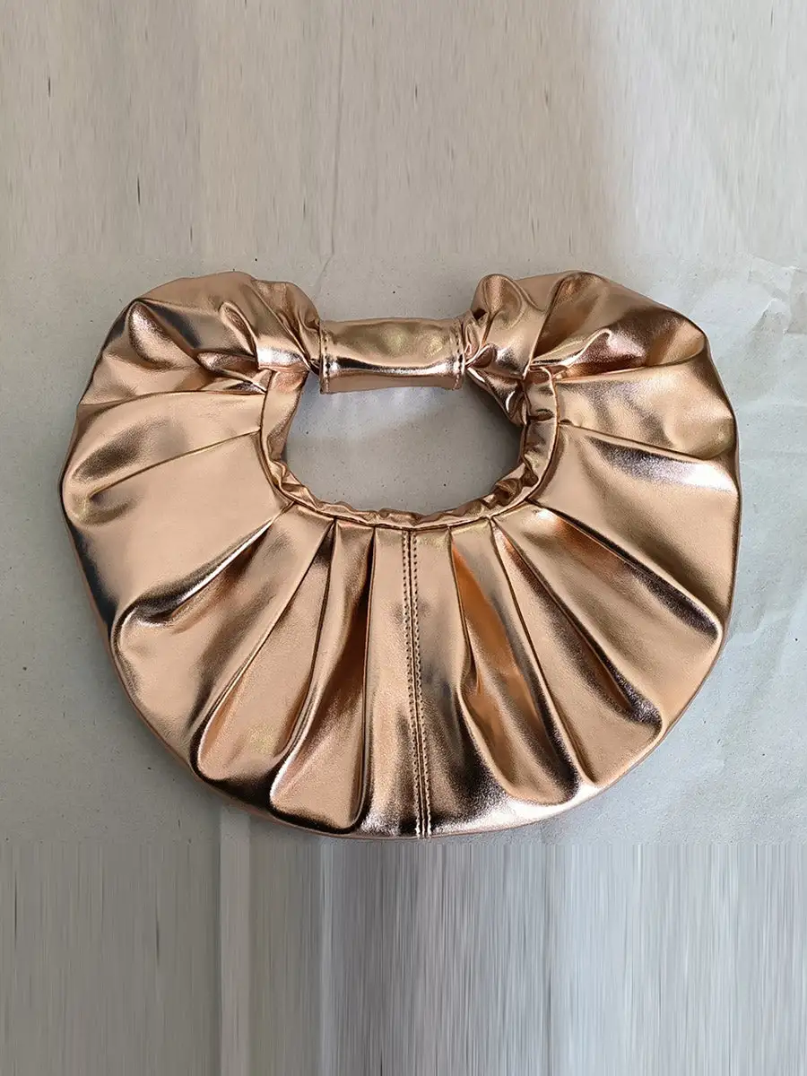 Geometric Pleated Evening Clutch Bag