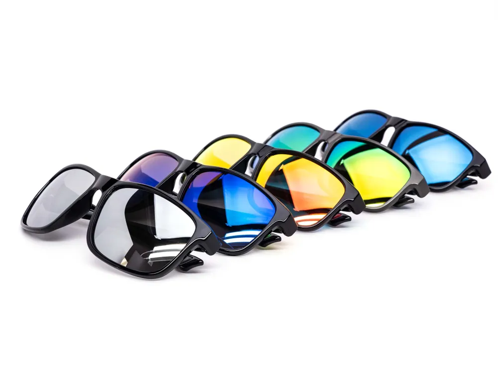 12-Pack Minimalist Sport Wraparound Burnt Mirror Sunglasses