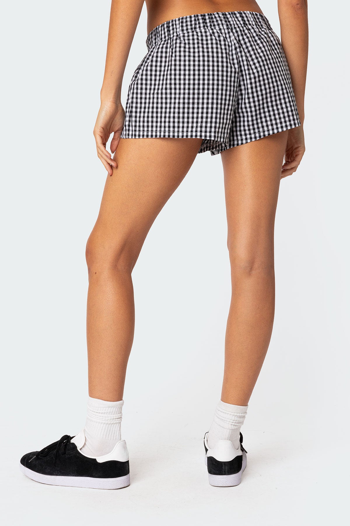 Gingham Pattern Casual Shorts