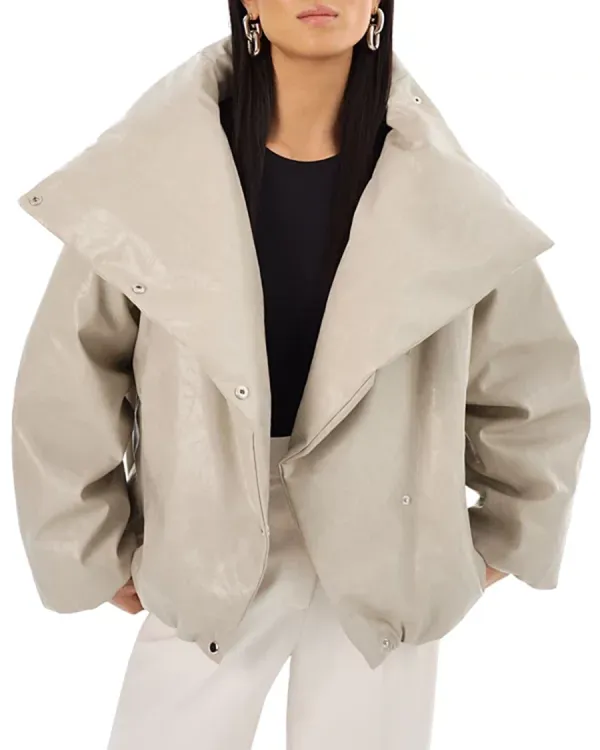 Asymmetric Faux Leather Jacket