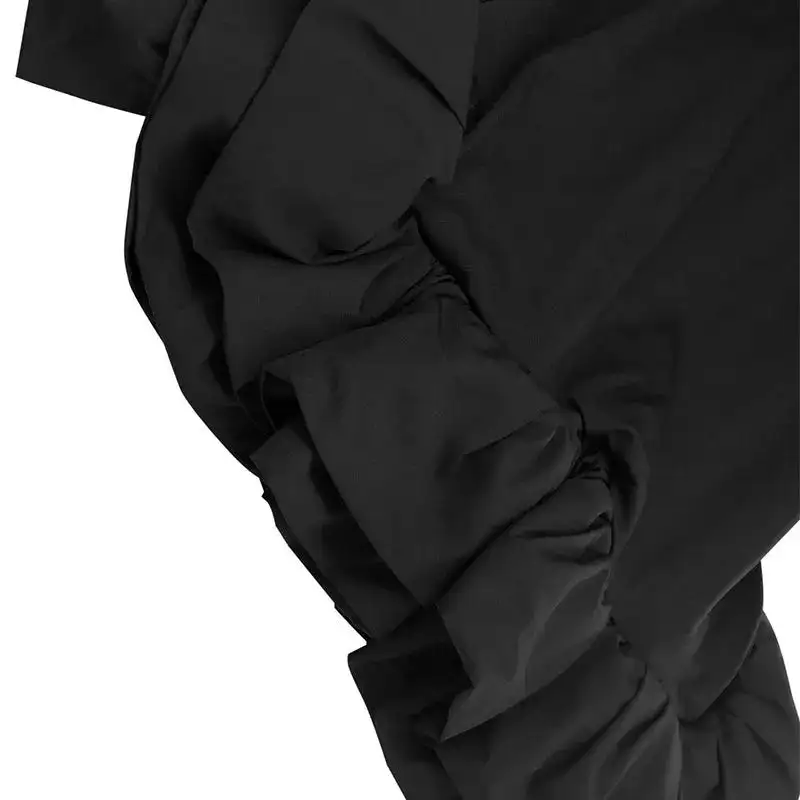 Balanced Detail Ruffle Sleeveless Mini Dress