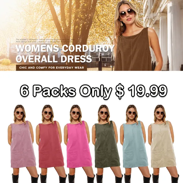 👗 Women’s Corduroy Overalls Dress – Soft, Cute & Effortlessly Stylish