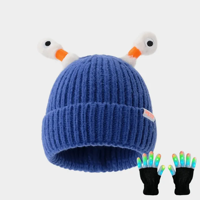 🔥Spring Hot Sale - 49% OFF🔥 Parent-Child Cute Glowing Little Monster Knit Hat