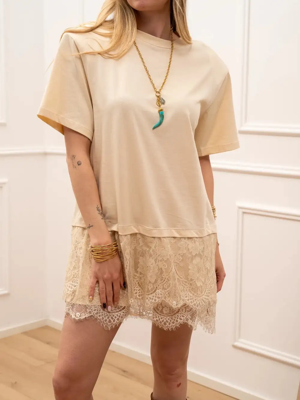 Mini Strappy Lace Dress
