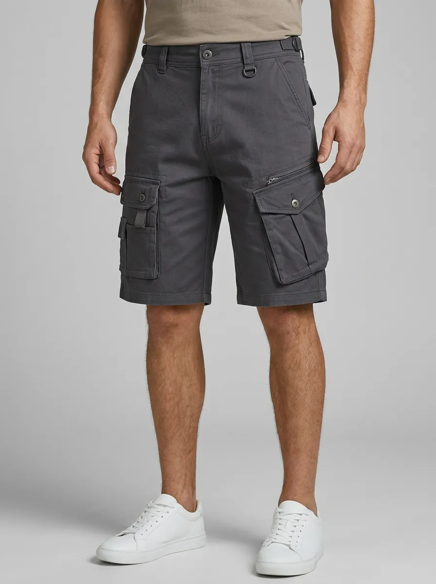 Men's Leisure Cargo Shorts with a Adjustable Waist for Weekend Outfits
