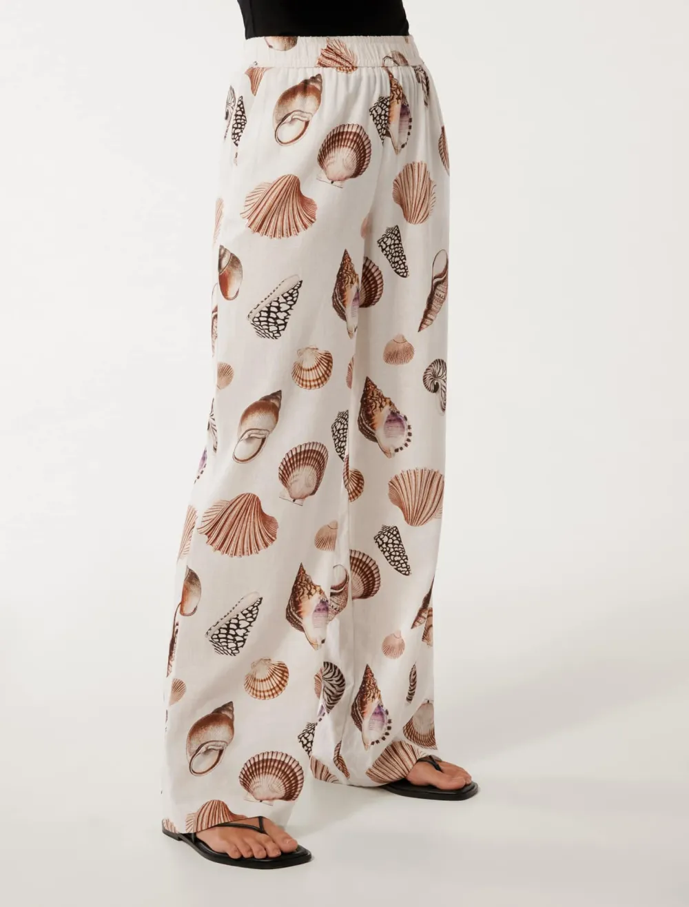 Animal Print Wide-Leg Pants