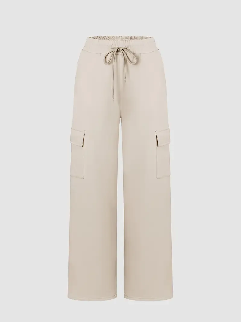 (3-SETS)Women'S Casual  Print Short Sleeve Round Neck TightJumpsuit And Waist Tie Wide Leg Pants With Pockets Set